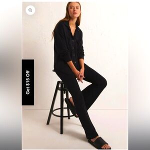 BNWT Z supply WFH everyday modal set pant and shirt jacket